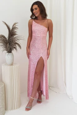 Abella Sequin Maxi Gown | Baby Pink