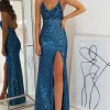 Alamour Sequin Luxe Gown | Lapis Blue