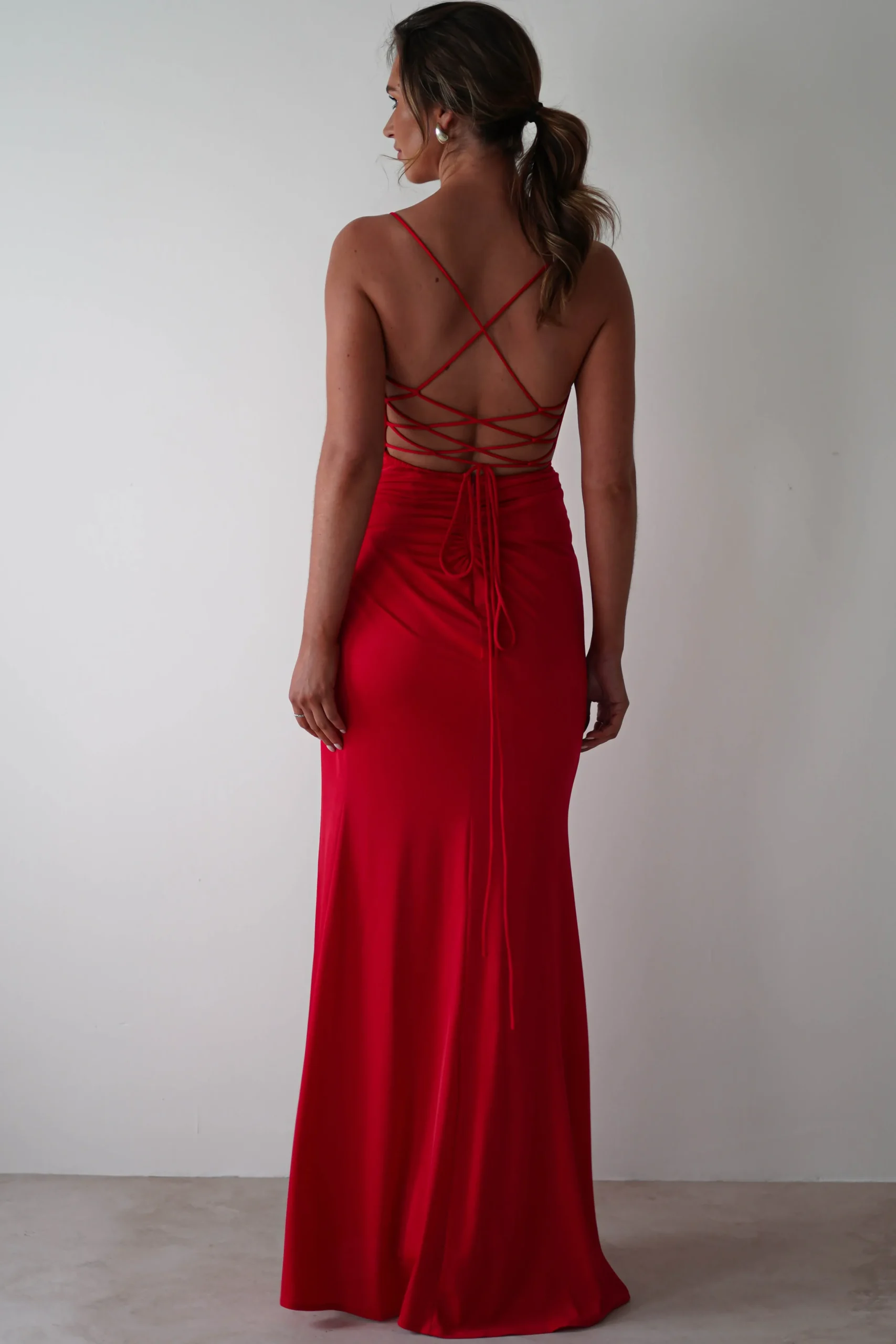 Aldina Soft Bodycon Dress | Red
