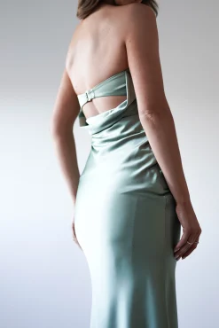 Allegra Gathered Midaxi Dress | Sage