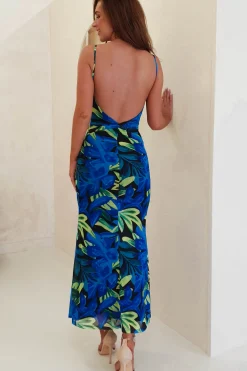Amal Printed Bodycon Maxi | Mixed Print