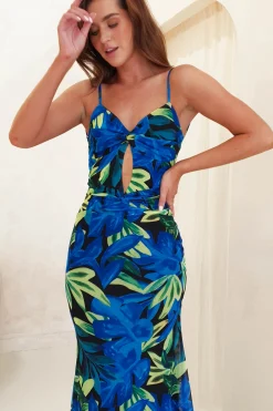 Amal Printed Bodycon Maxi | Mixed Print