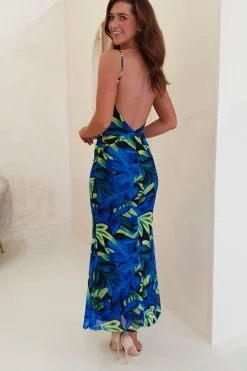 Amal Printed Bodycon Maxi | Mixed Print