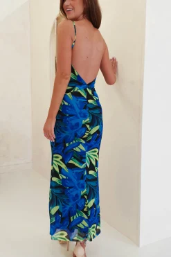 Amal Printed Bodycon Maxi | Mixed Print