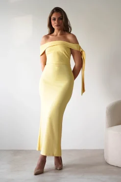 Amalthea Off the Shoulder Midaxi | Yellow