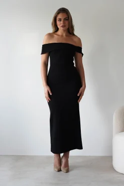 Amalthea Off the Shoulder Midaxi | Black
