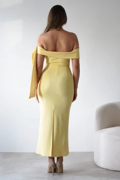 Amalthea Off the Shoulder Midaxi | Yellow