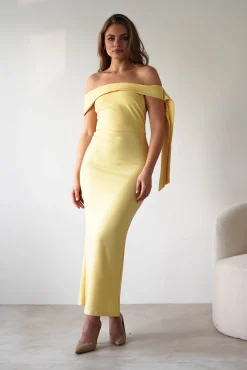 Amalthea Off the Shoulder Midaxi | Yellow
