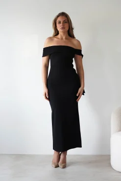 Amalthea Off the Shoulder Midaxi | Black