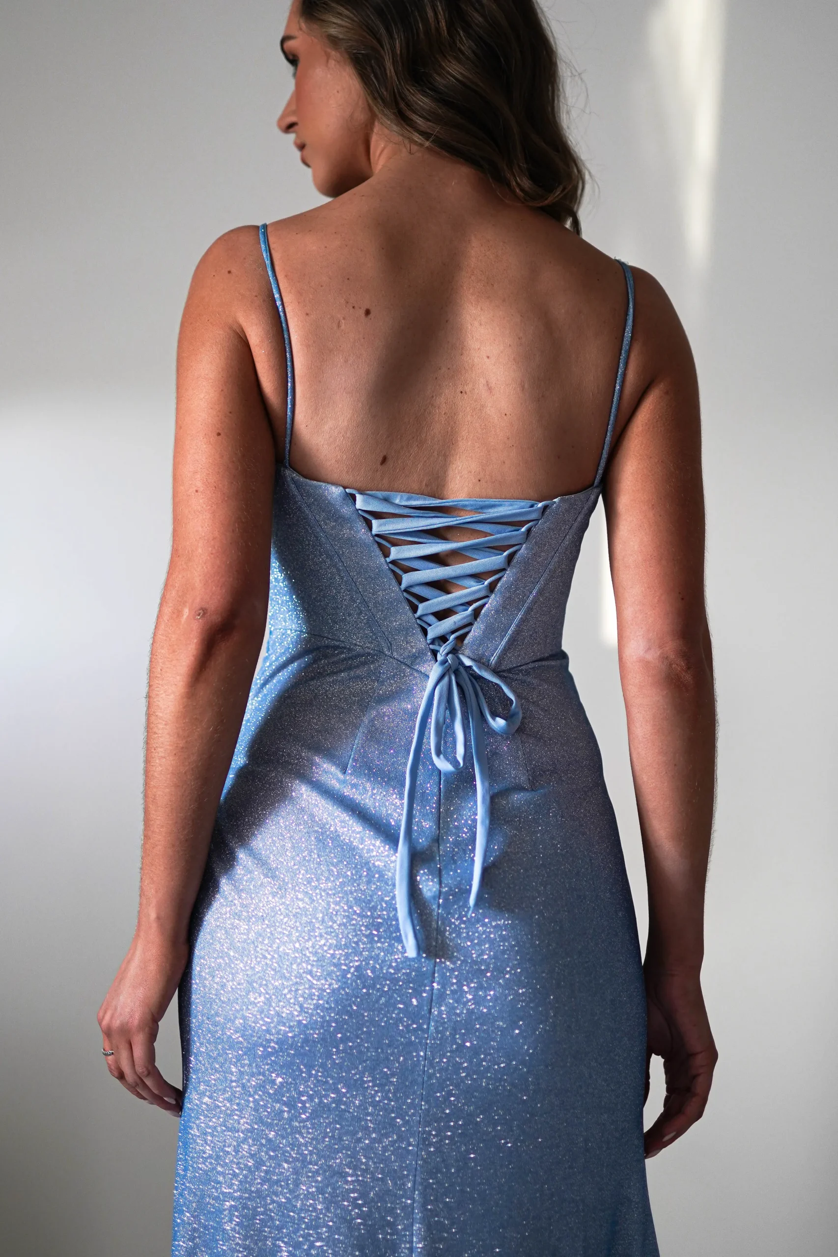 Anastasia Glitter Sweetheart Gown | Blue