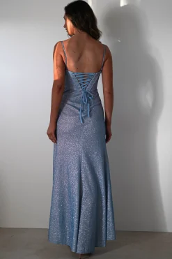 Anastasia Glitter Sweetheart Gown | Blue
