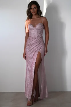 Anastasia Glitter Sweetheart Gown | Blush
