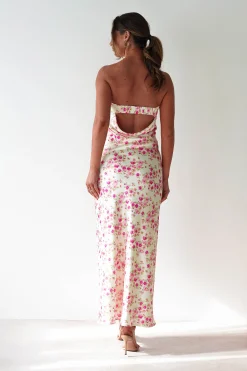 Blossom Floral Print Maxi Dress | Yellow