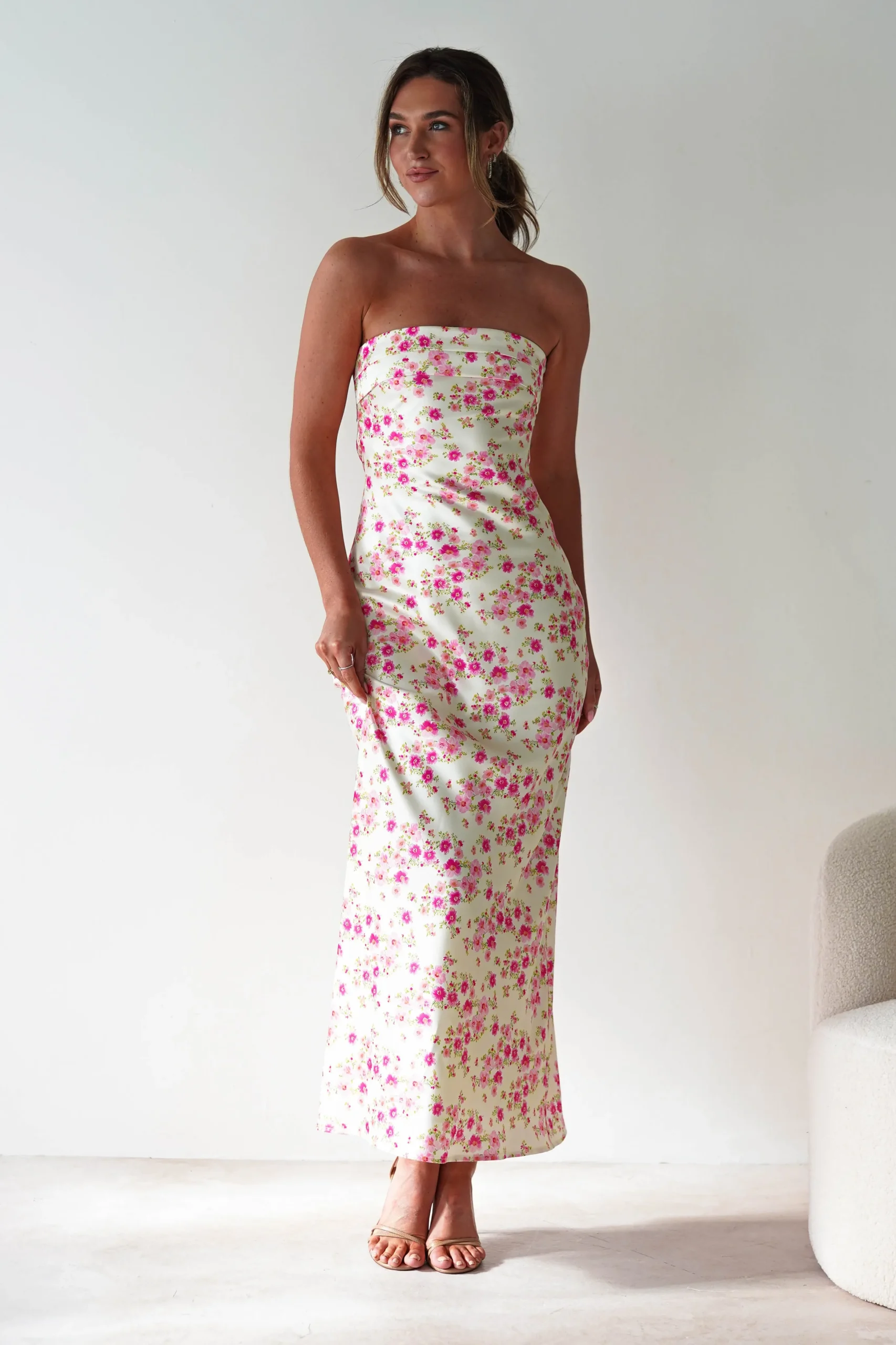 Blossom Floral Print Maxi Dress | Yellow