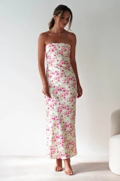Blossom Floral Print Maxi Dress | Yellow
