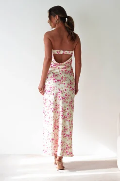 Blossom Floral Print Maxi Dress | Yellow