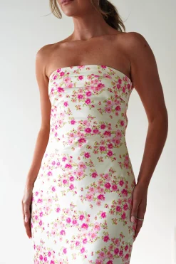 Blossom Floral Print Maxi Dress | Yellow