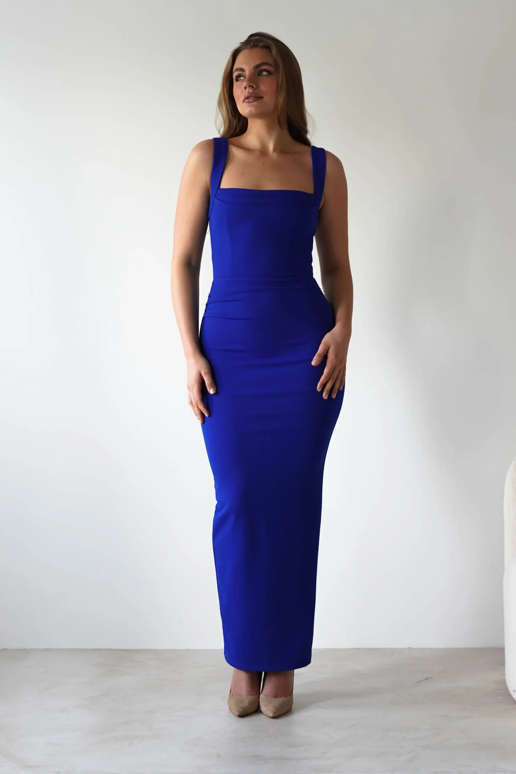 Brooke Square Neck Maxi Dress | Royal Blue