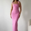 Brooke Square Neck Maxi Dress | Pink