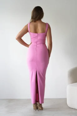 Brooke Square Neck Maxi Dress | Pink