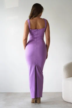 Brooke Square Neck Maxi Dress | Lilac