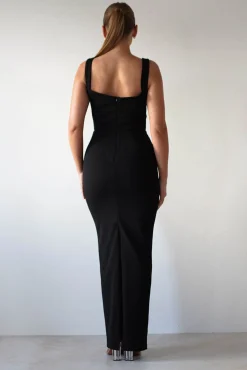 Brooke Square Neck Maxi Dress | Black