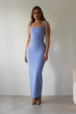 Brooke Square Neck Maxi Dress | Blue