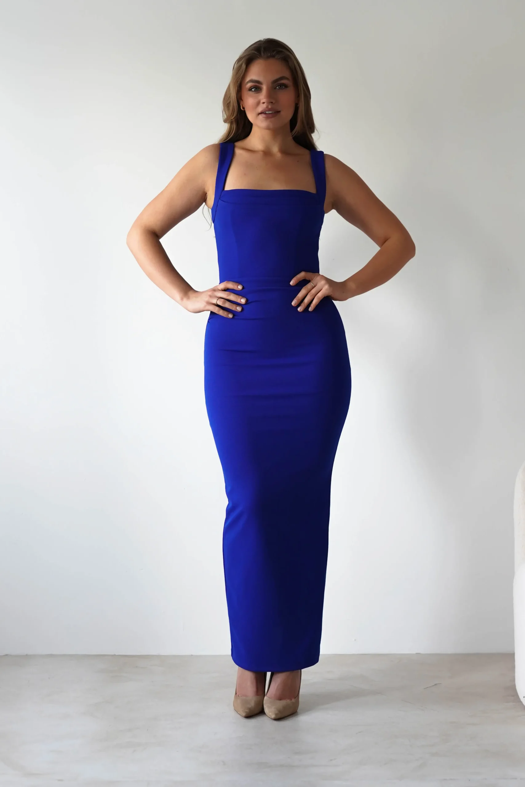 Brooke Square Neck Maxi Dress | Royal Blue