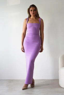 Brooke Square Neck Maxi Dress | Lilac