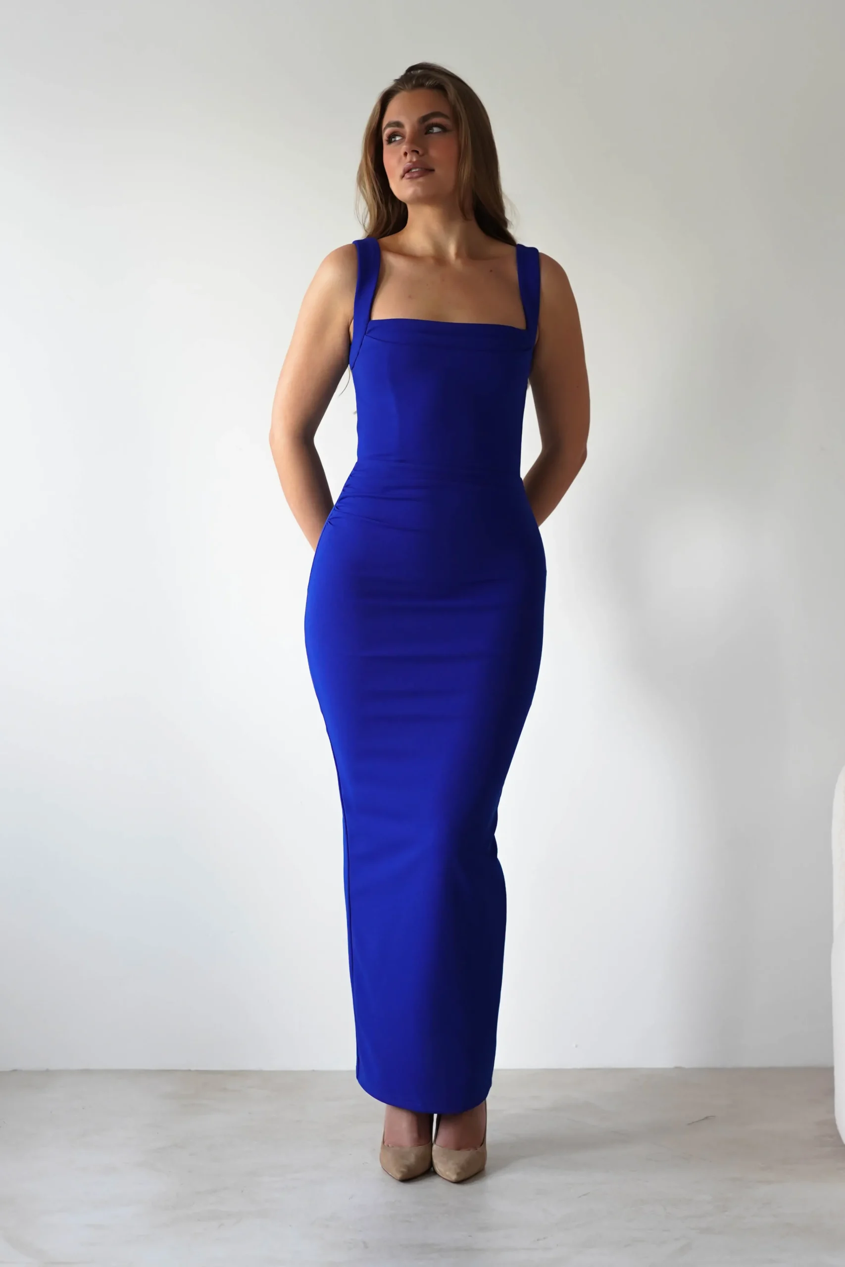 Brooke Square Neck Maxi Dress | Royal Blue