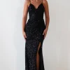 Candyce Sequin Mermaid Gown | Black