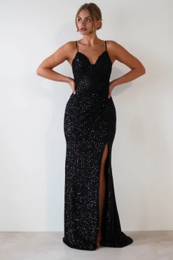 Candyce Sequin Mermaid Gown | Black