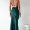 Capriana Pearl Back Maxi Dress | Emerald