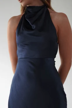 Capriana Pearl Back Maxi Dress | Navy