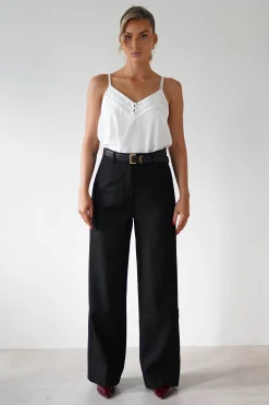 Carey Tailored Pants | Black