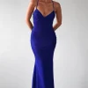 Cataleya Rhinestone Bodycon Gown | Royal Blue