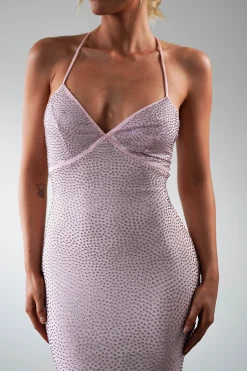 Cataleya Rhinestone Bodycon Gown | Pink