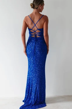 Clarisse Bodycon Sequin Gown | Royal Blue