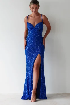 Clarisse Bodycon Sequin Gown | Royal Blue