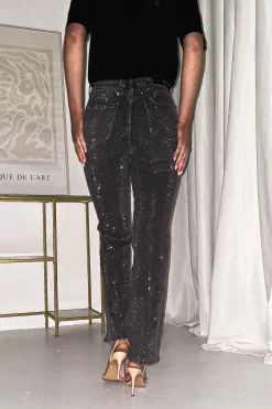 Coleen Sparkle Diamante Jeans | Grey