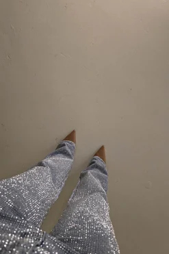 Coleen Sparkle Diamante Jeans | Light Blue