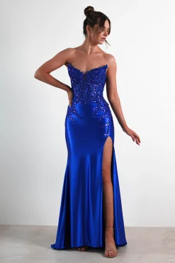 Dallas Luxe Embellished Gown | Royal Blue