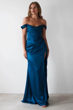 Dionne Soft Coset Maxi Gown | French Navy