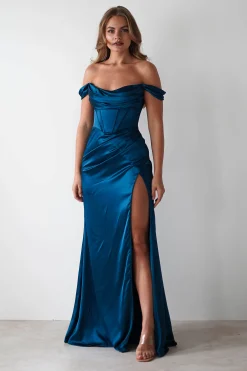 Dionne Soft Coset Maxi Gown | French Navy