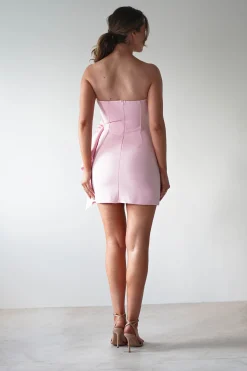 Eilis Textured Mini Dress | Pink