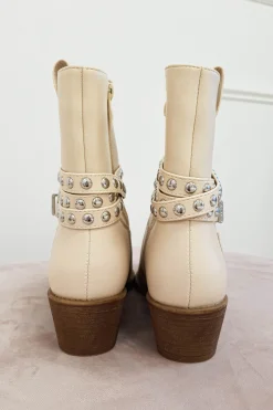 Elvie Ankle Boots | Cream