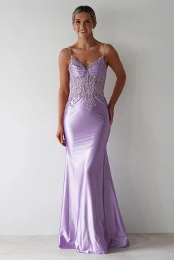 Eternity Glitter Bodycon Gown | Lilac