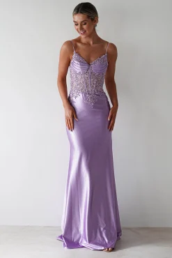 Eternity Glitter Bodycon Gown | Lilac