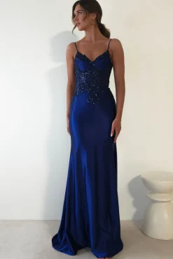 Eternity Glitter Bodycon Gown | Midnight Blue