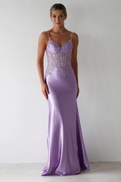 Eternity Glitter Bodycon Gown | Lilac